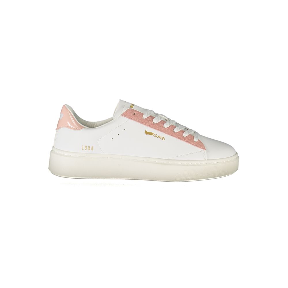 Gas White Polyester Women Sneaker