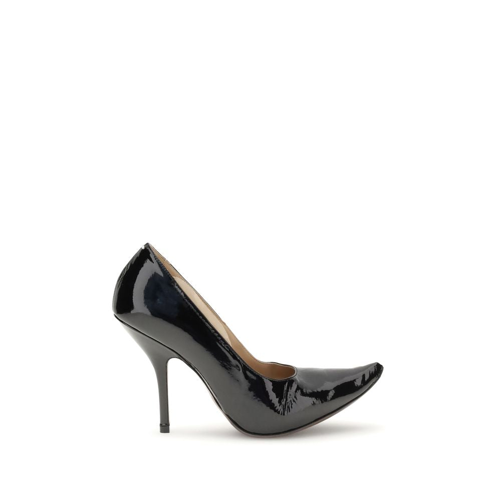 Margiela Black Calf Leather Bos Taurus High Heel Pumps