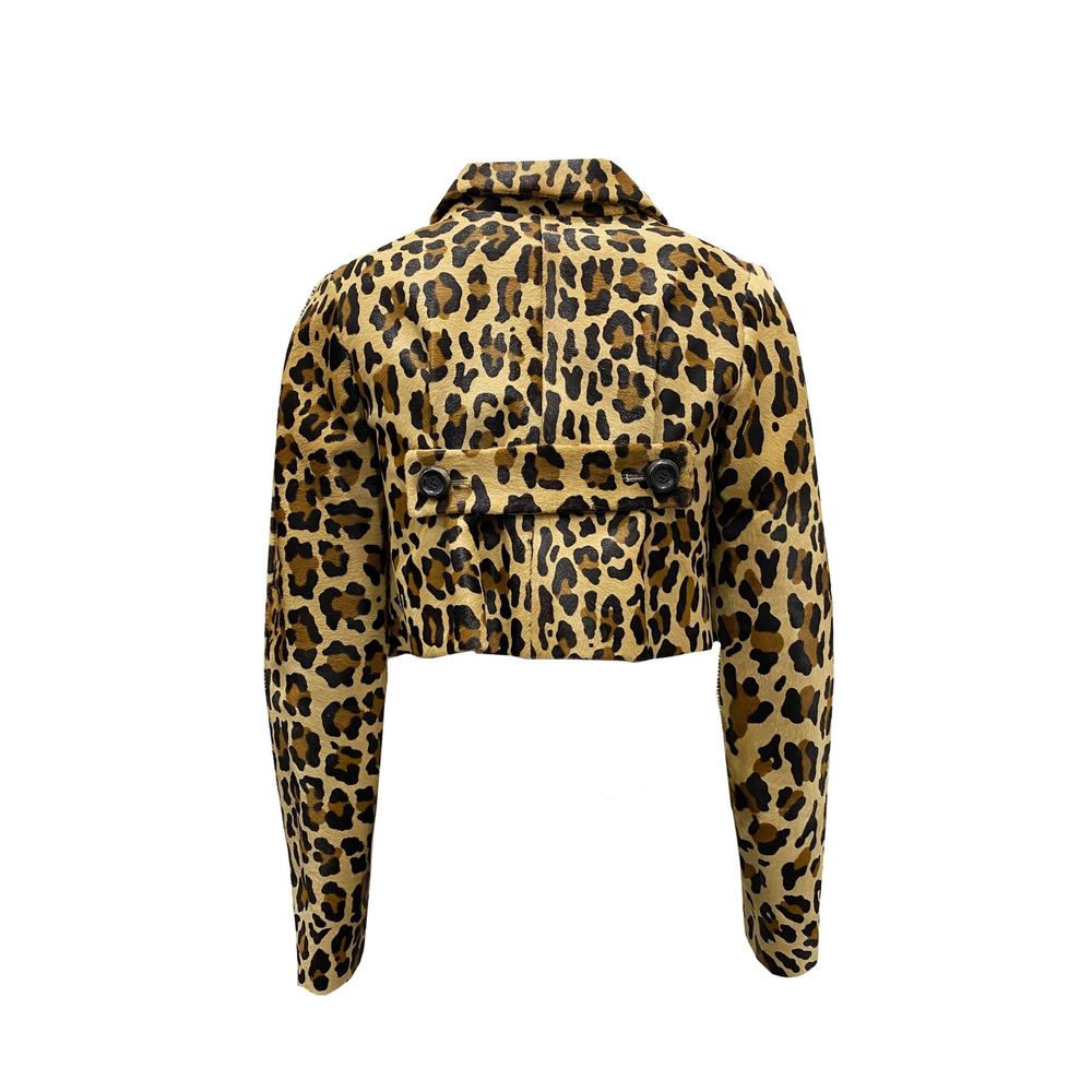 Dsquared² Brown Calfskin Coat