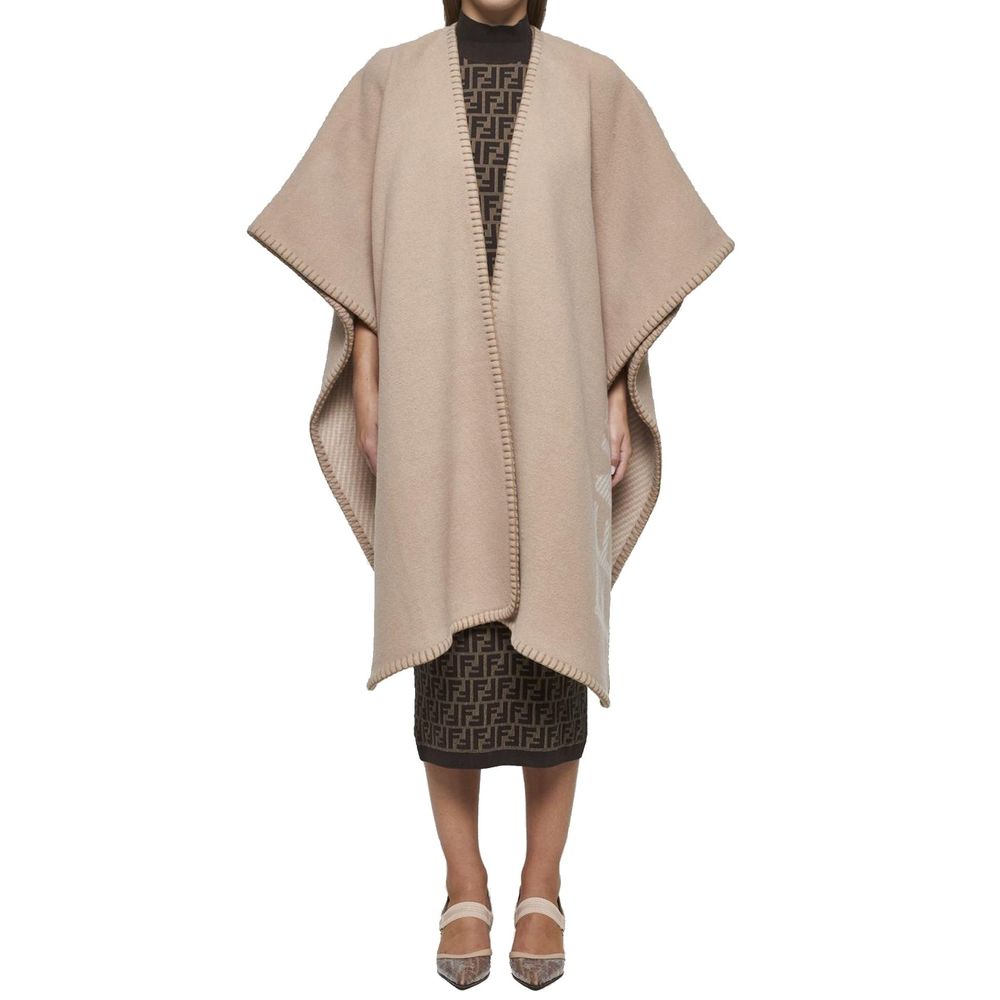 Fendi Beige Cashmere Poncho