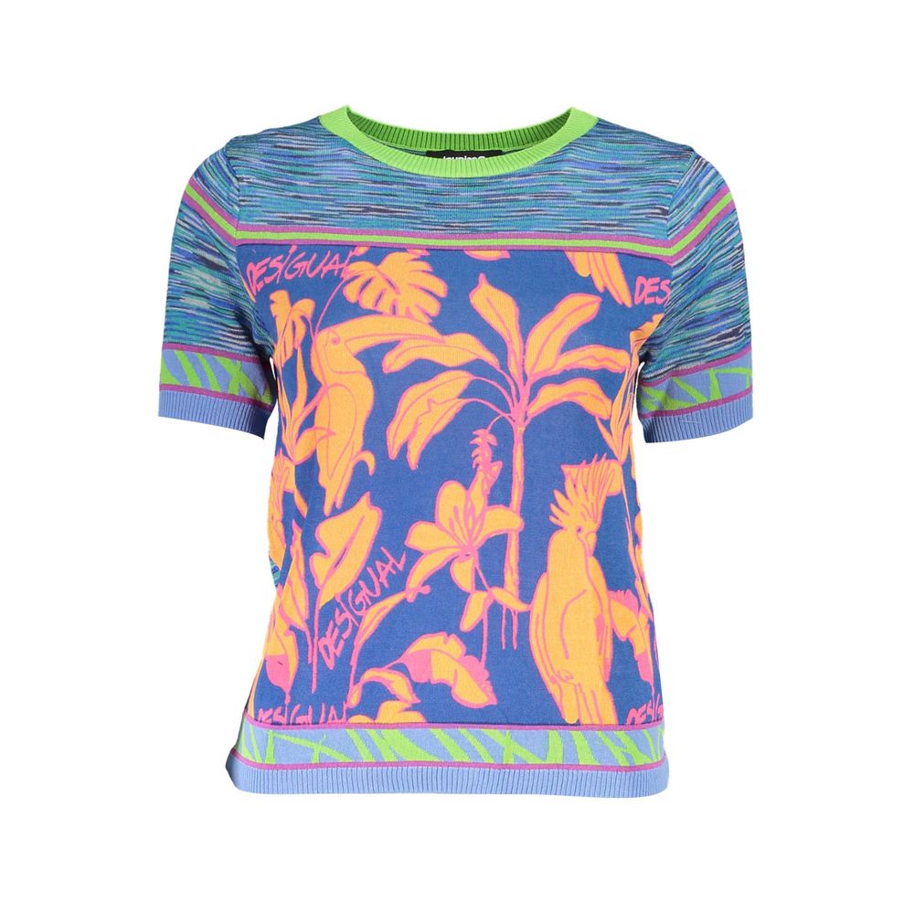 Desigual Light Blue Cotton T-Shirt