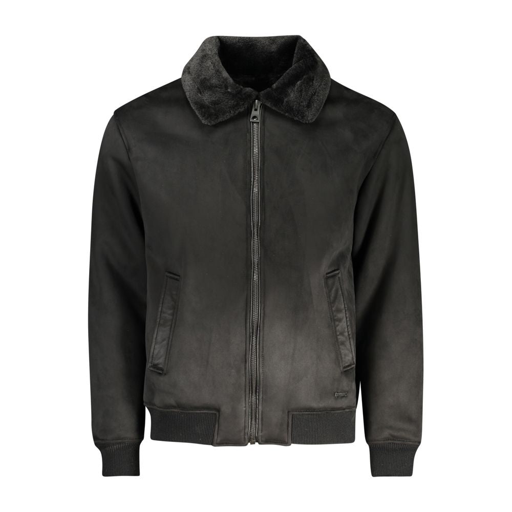 Guess Jeans Black Polyethylene Bomber