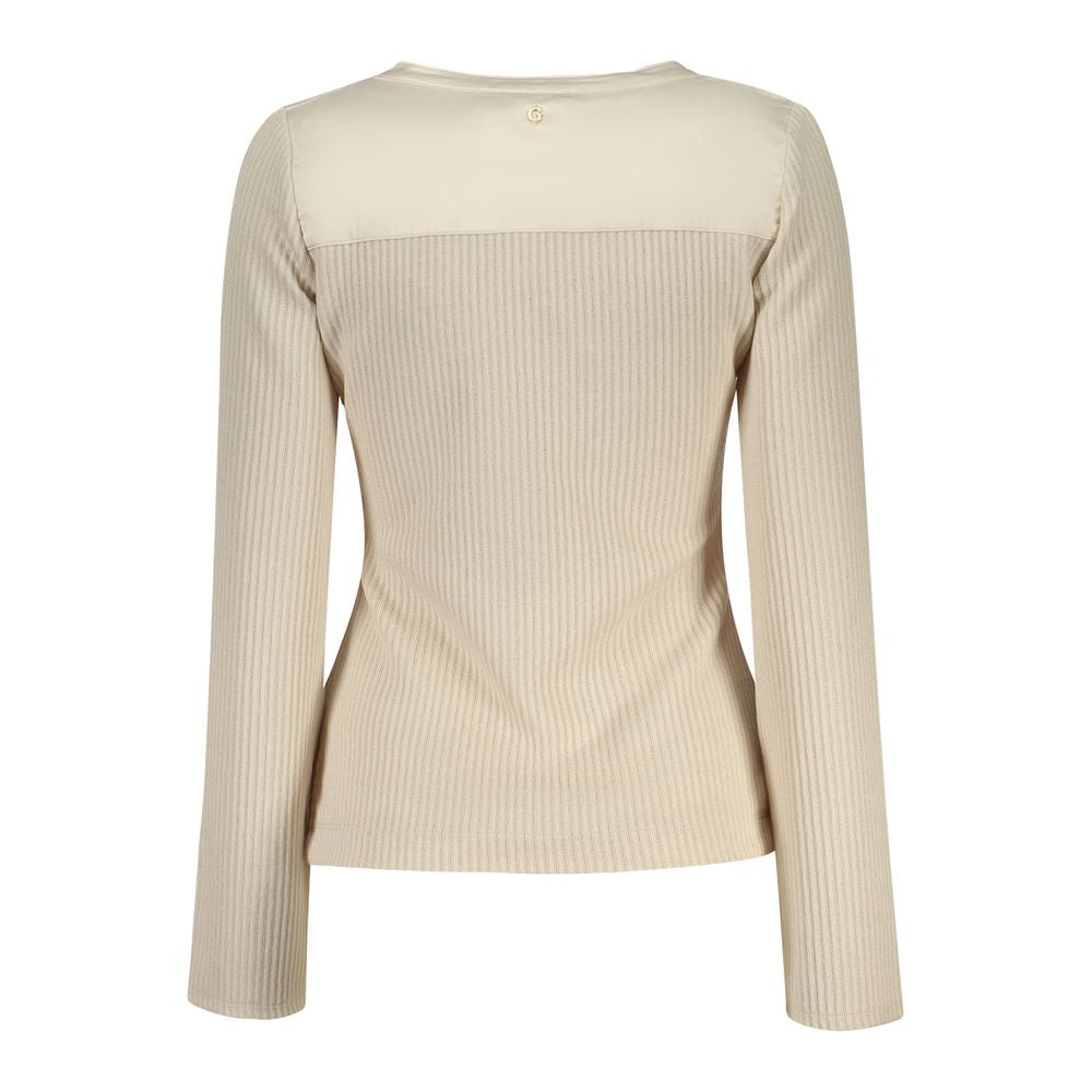 Guess Jeans Beige Polyester Sweatshirt