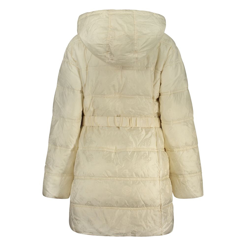 Guess Jeans Beige Polyamide Full-Length Jacket