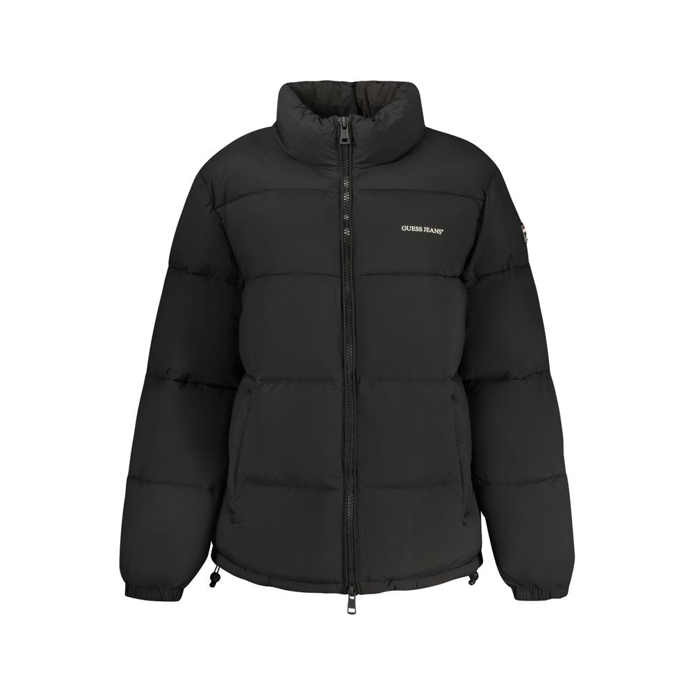 Guess Jeans Black Polyester Shell Jacket