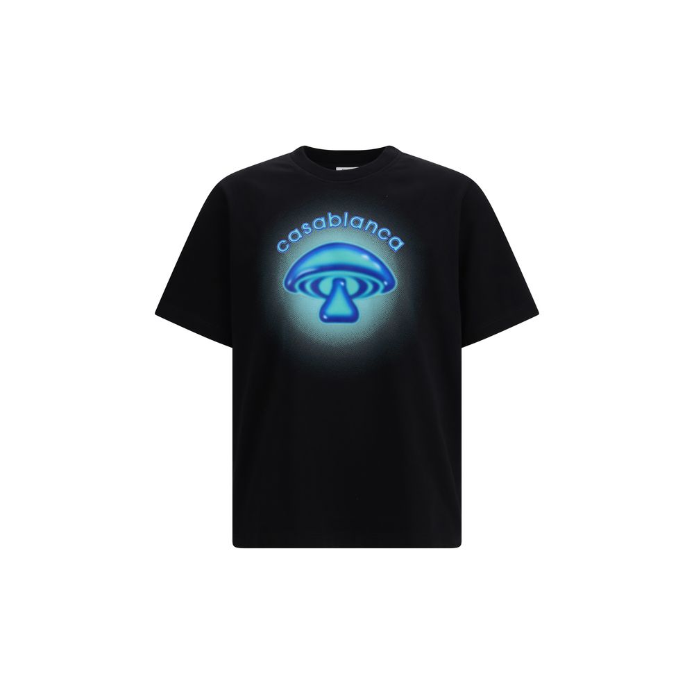 Casablanca Black Cotton T-Shirt