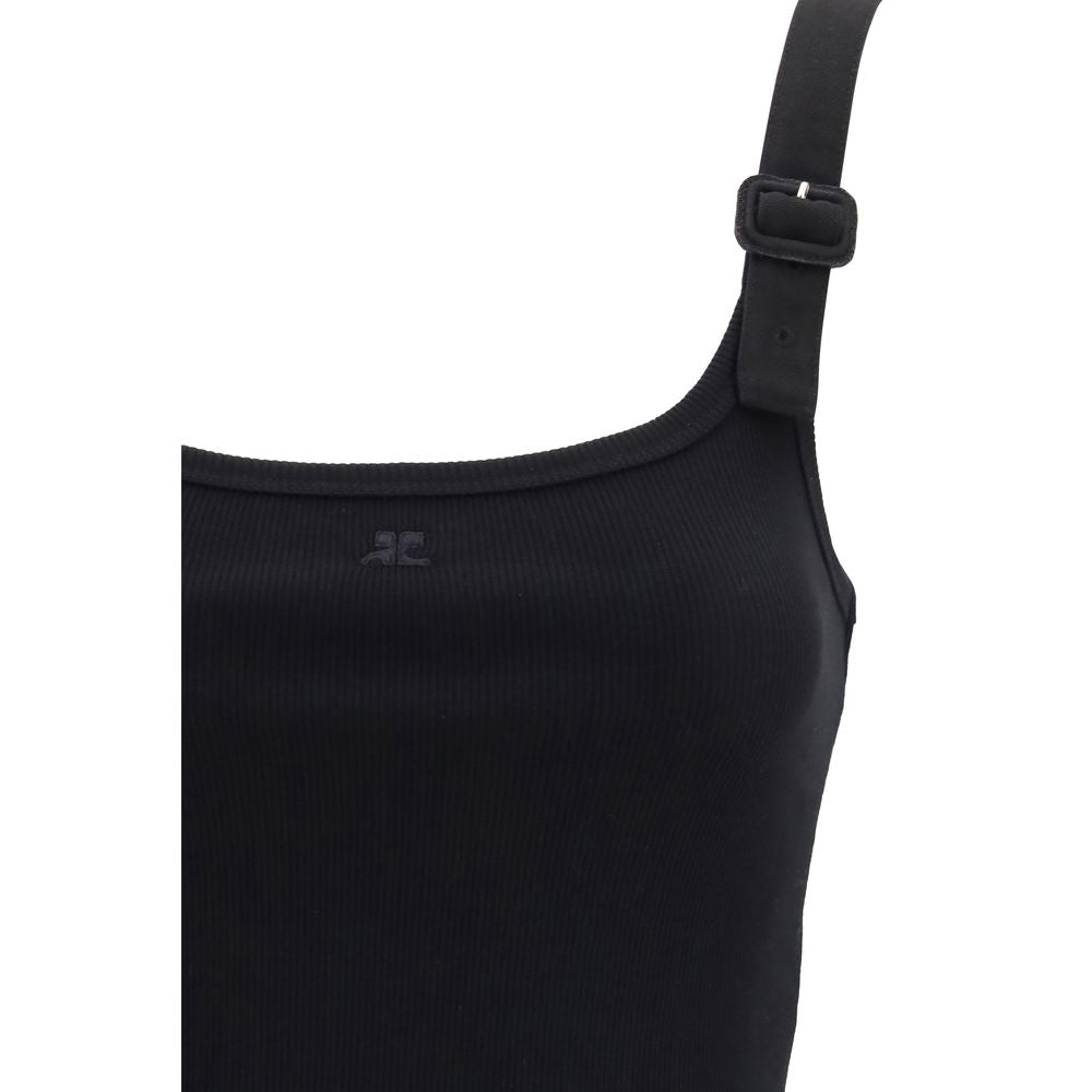 Courrèges Black Cotton Top