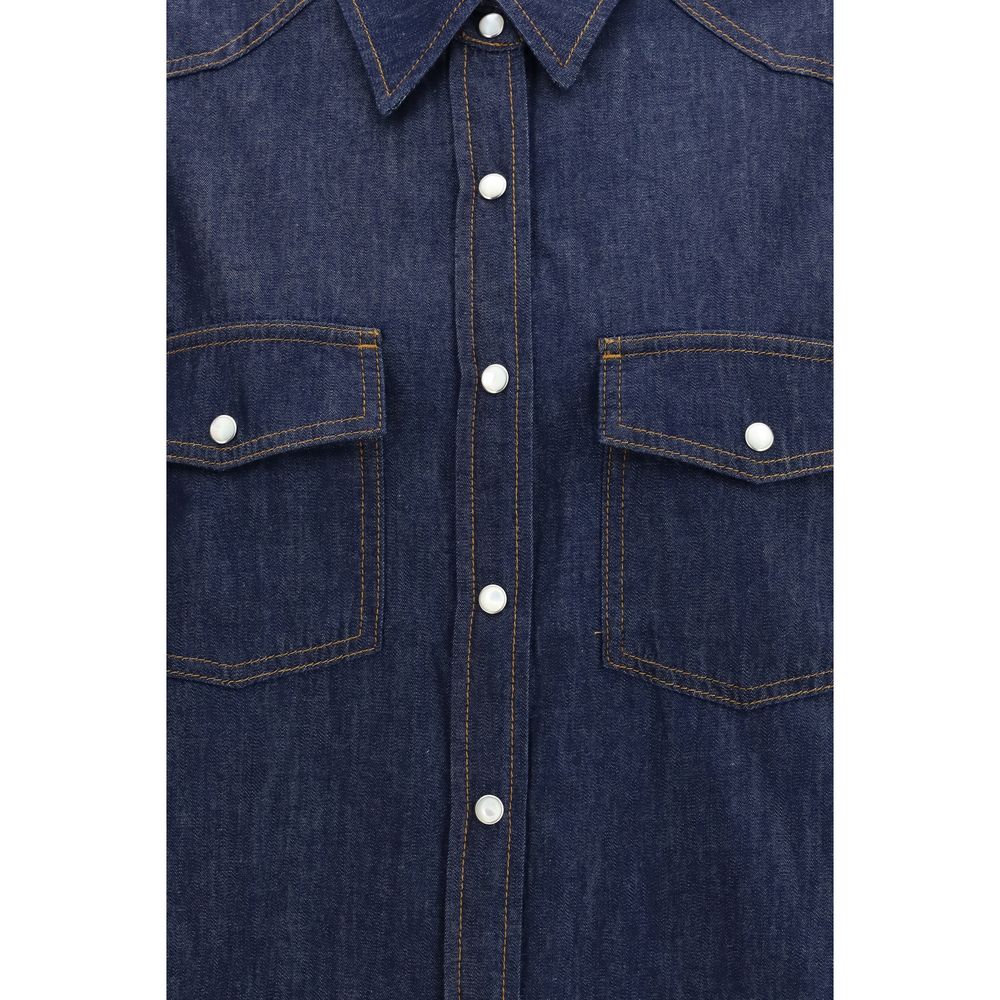 Khaite Blue Cotton Top