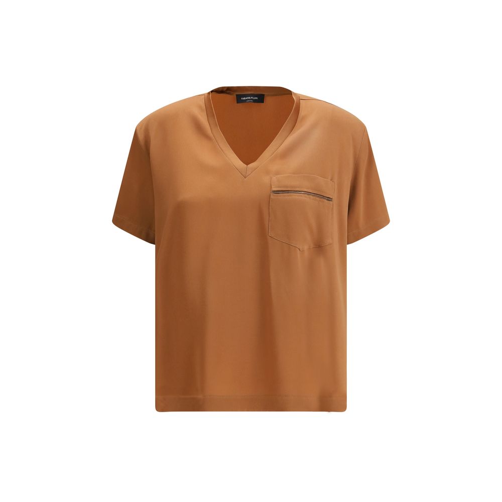 Fabiana Filippi Beige Viscose Top