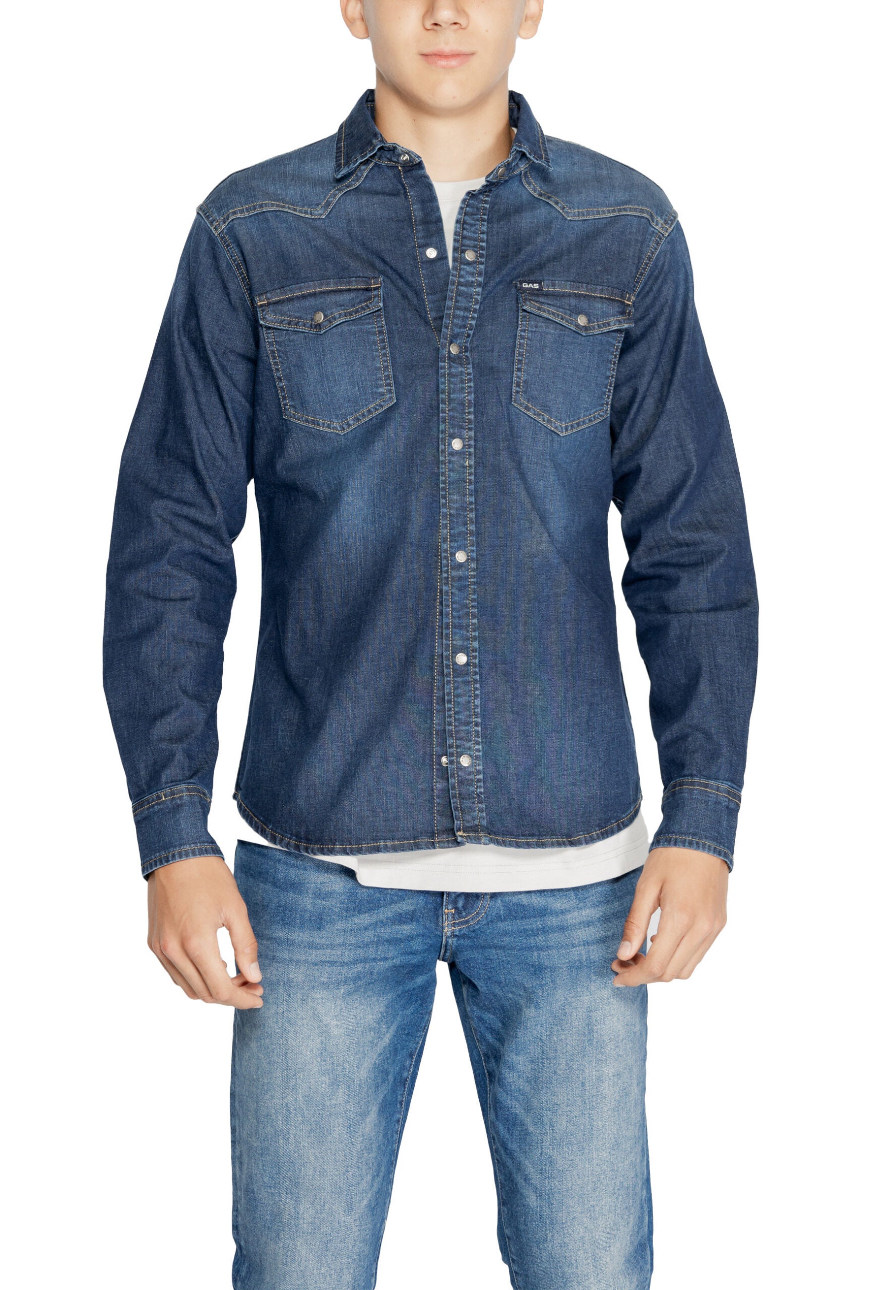 Gas Blue Denim Shirt