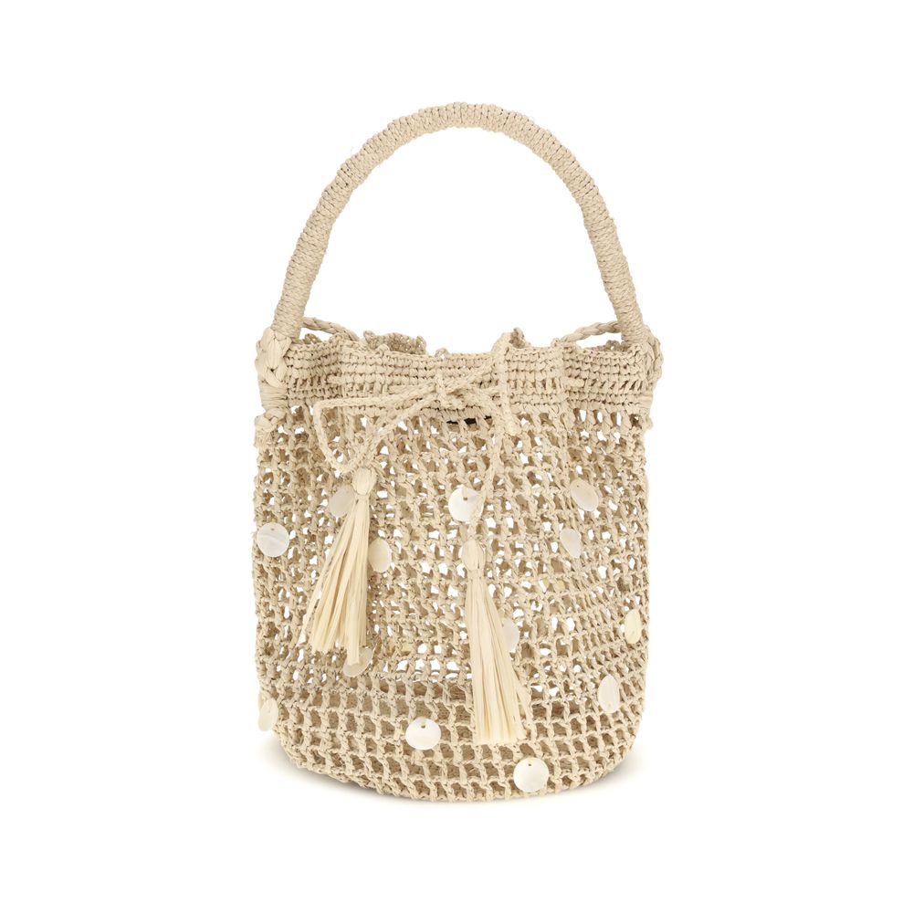 Alanui Beige Raffia Shoulder Bag