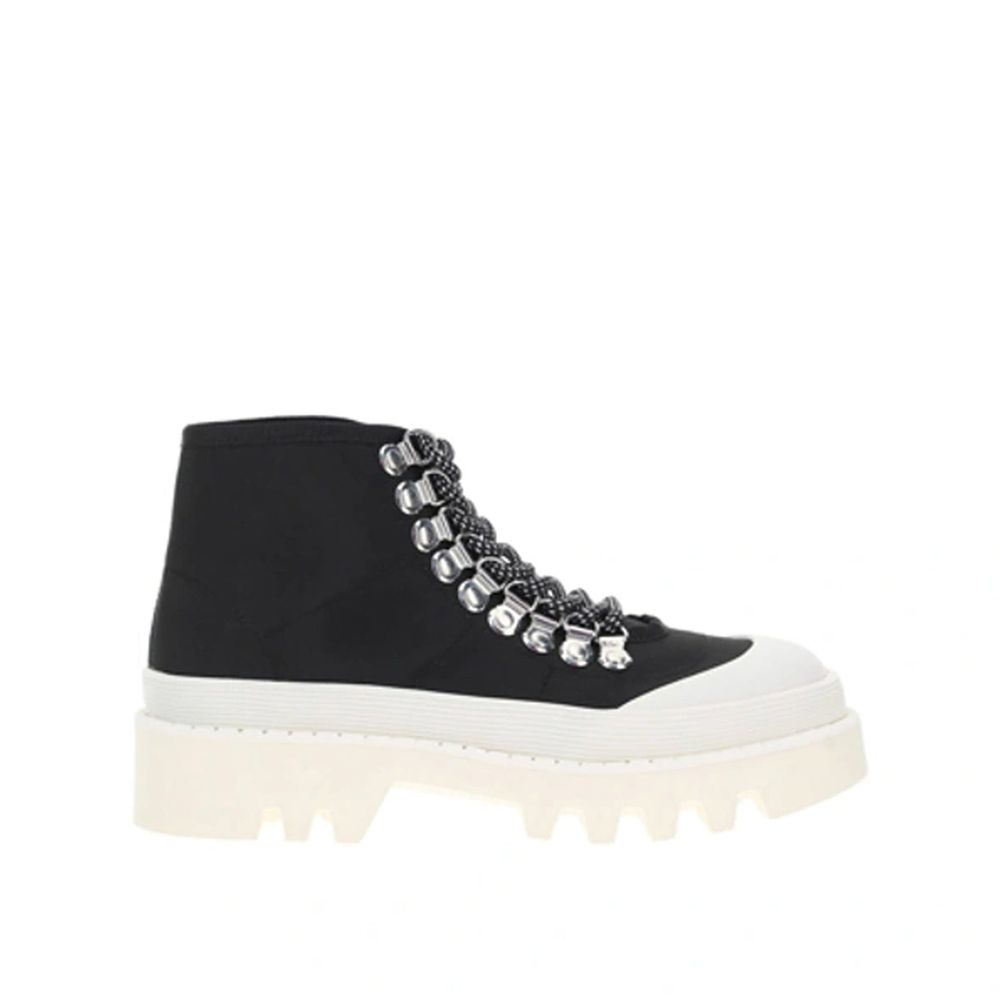 Proenza Schouler Black Canvas Lace-Up Boots