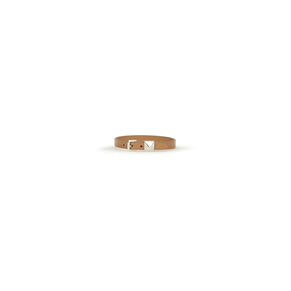 Valentino Garavani Brown Calf Leather Bos Taurus Bracelet