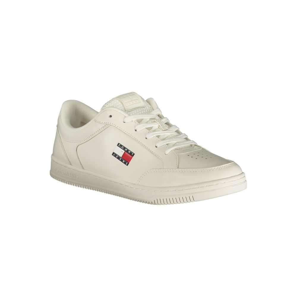Tommy Hilfiger Bianco Polyurethane Men Sneaker