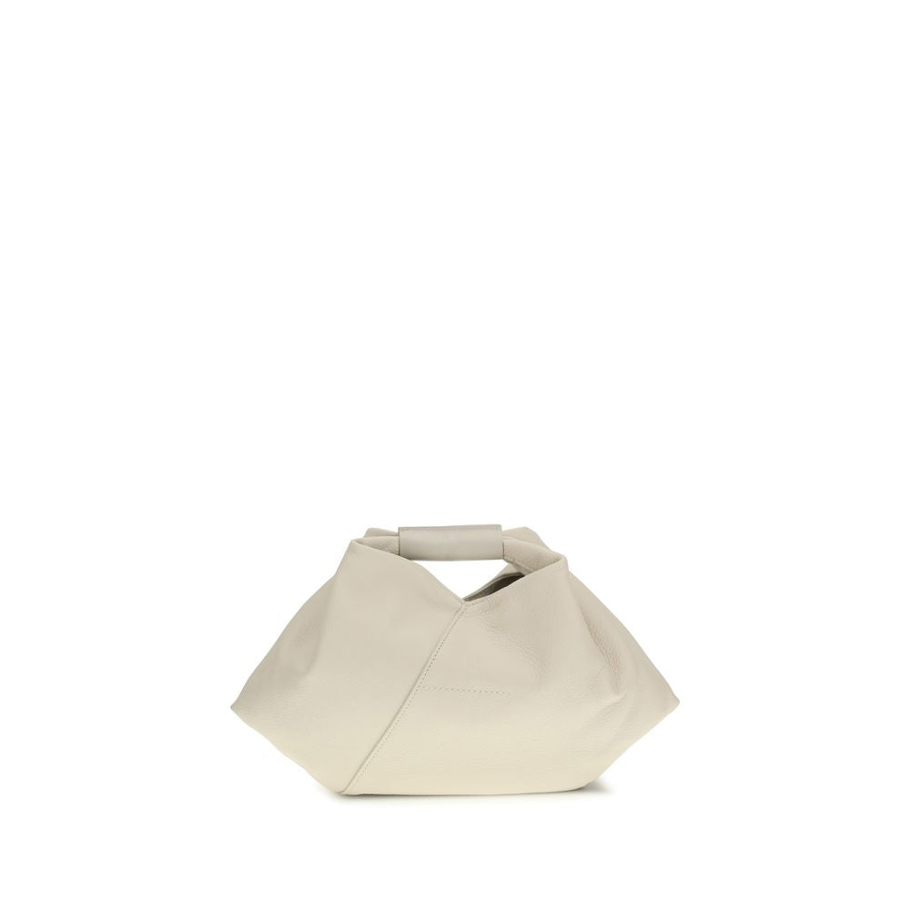MM6 White Calf Leather Bos Taurus Shoulder Bag