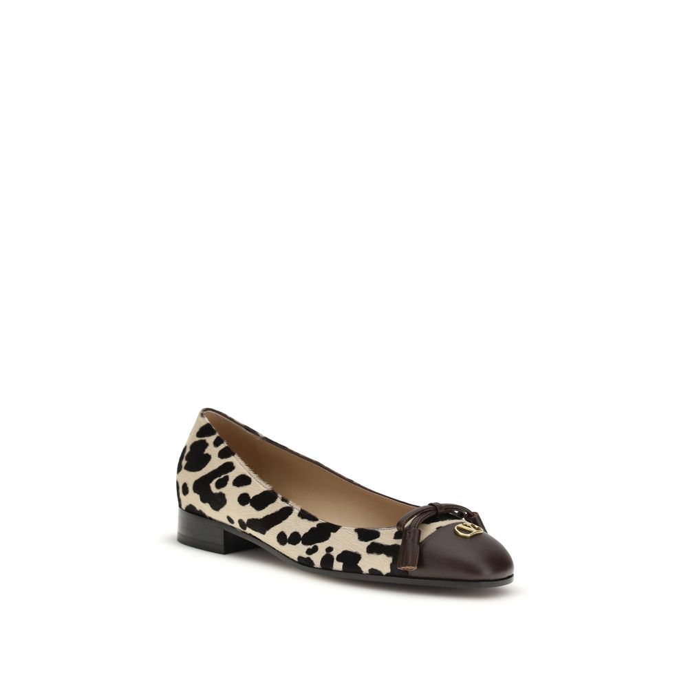 Valentino Garavani Multicolor Calf Leather Bos Taurus Ballet Flats