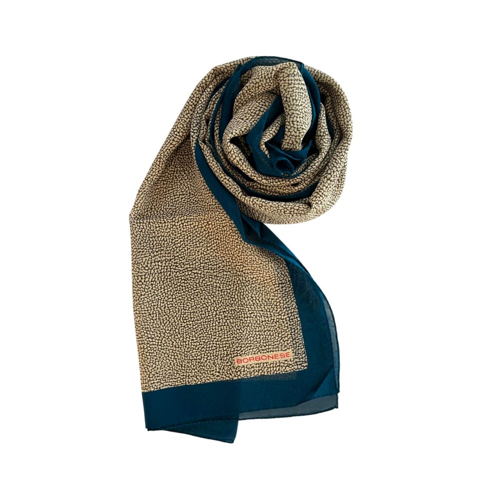Borbonese Blue Silk Women Scarf
