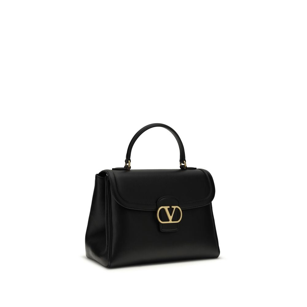 Valentino Garavani Black Calf Leather Bos Taurus Shoulder Bag