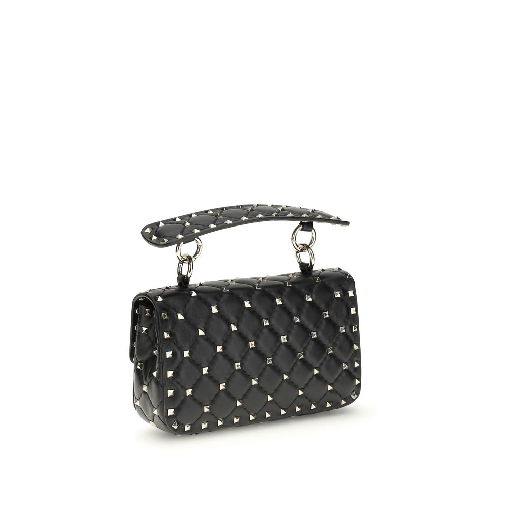 Valentino Garavani Black Calf Leather Bos Taurus Shoulder Bag