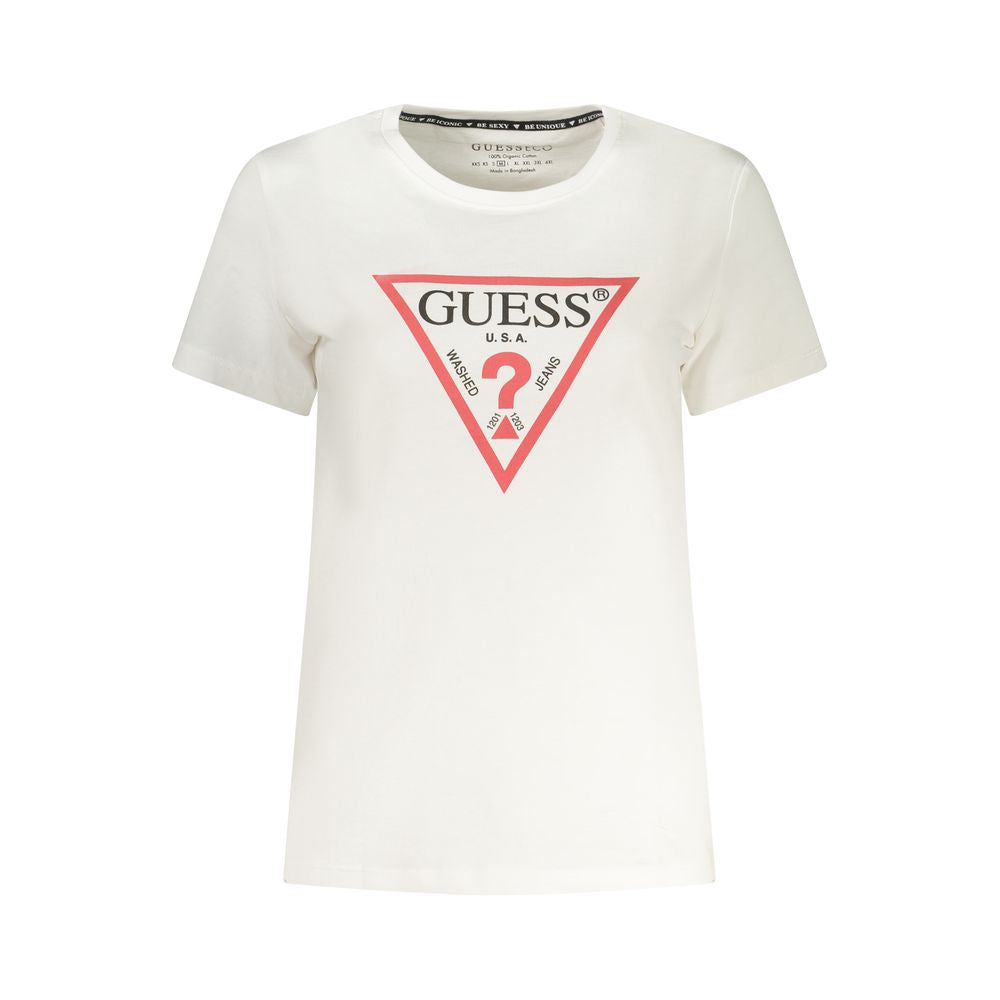 Guess Jeans Bianco Cotone Women T-Shirt