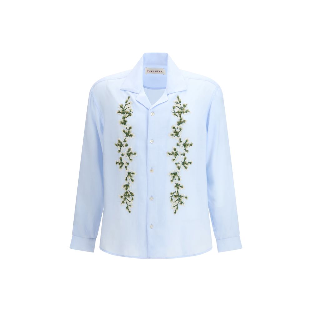 Baziszt Light Blue Cotton Dress Shirt
