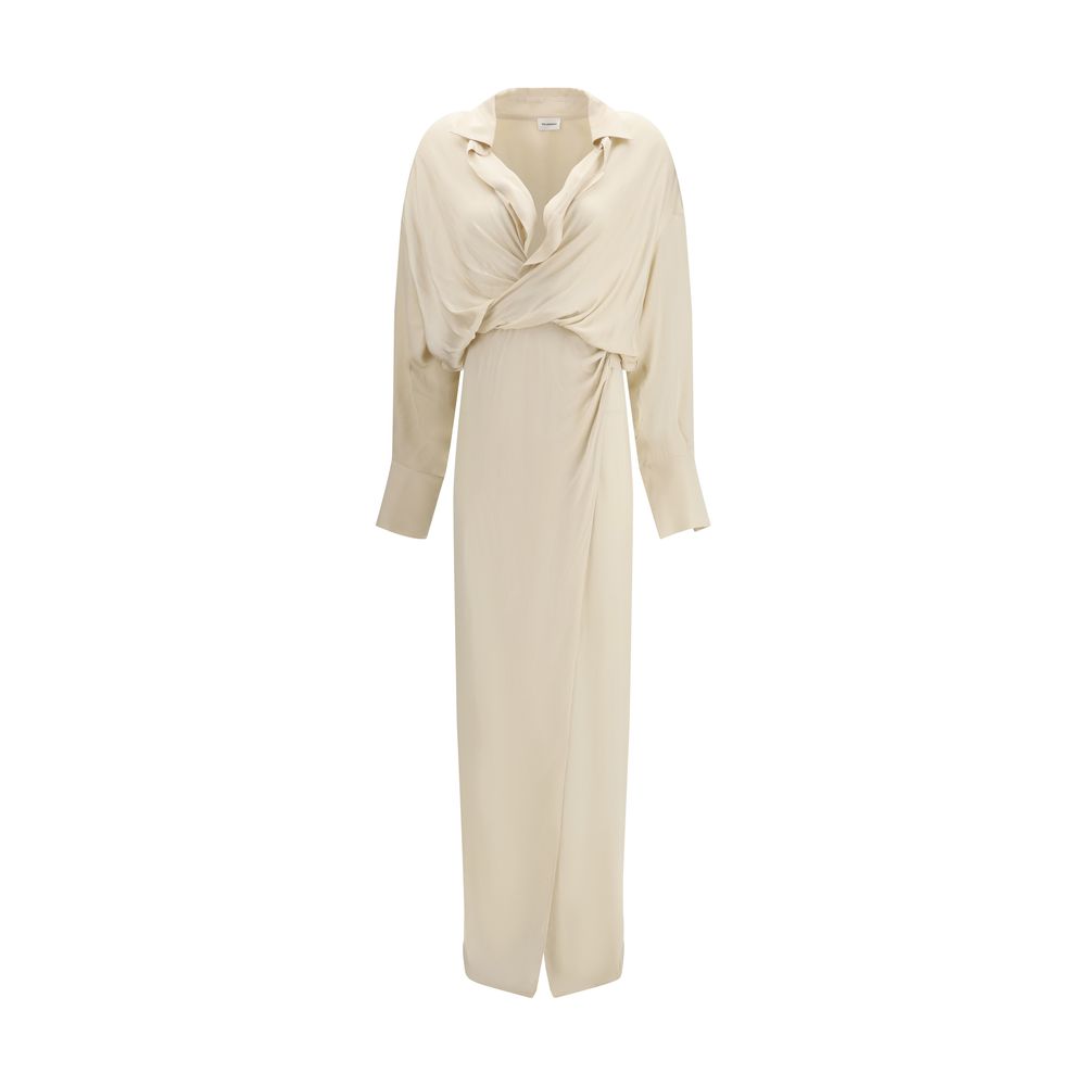 The Andamane Cream Viscose Casual Dress