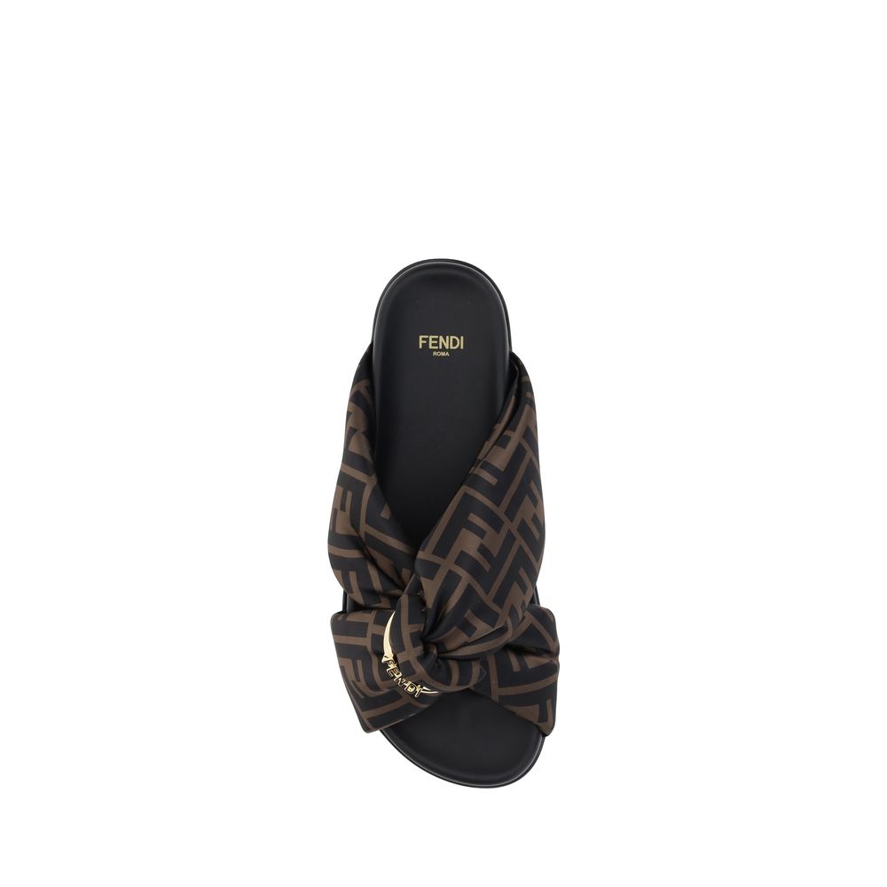 Fendi Multicolor Rubber Slippers