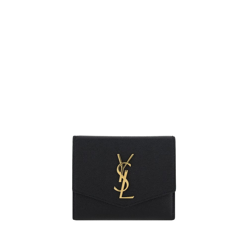 Saint Laurent Black Calf Leather Bos Taurus Wallet