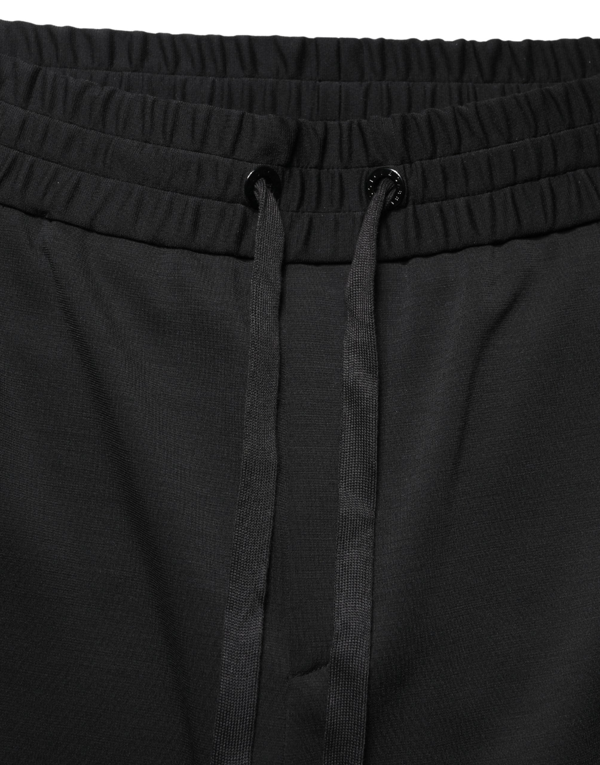 Dolce & Gabbana Black Polyester Cargo Jogger Men Trouser Pants
