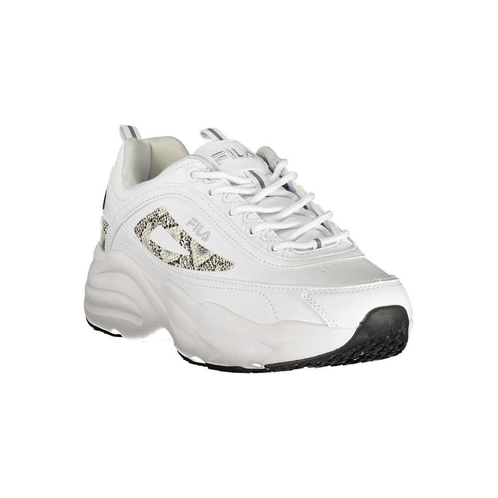 Fila White Polyester Athletic Sneakers