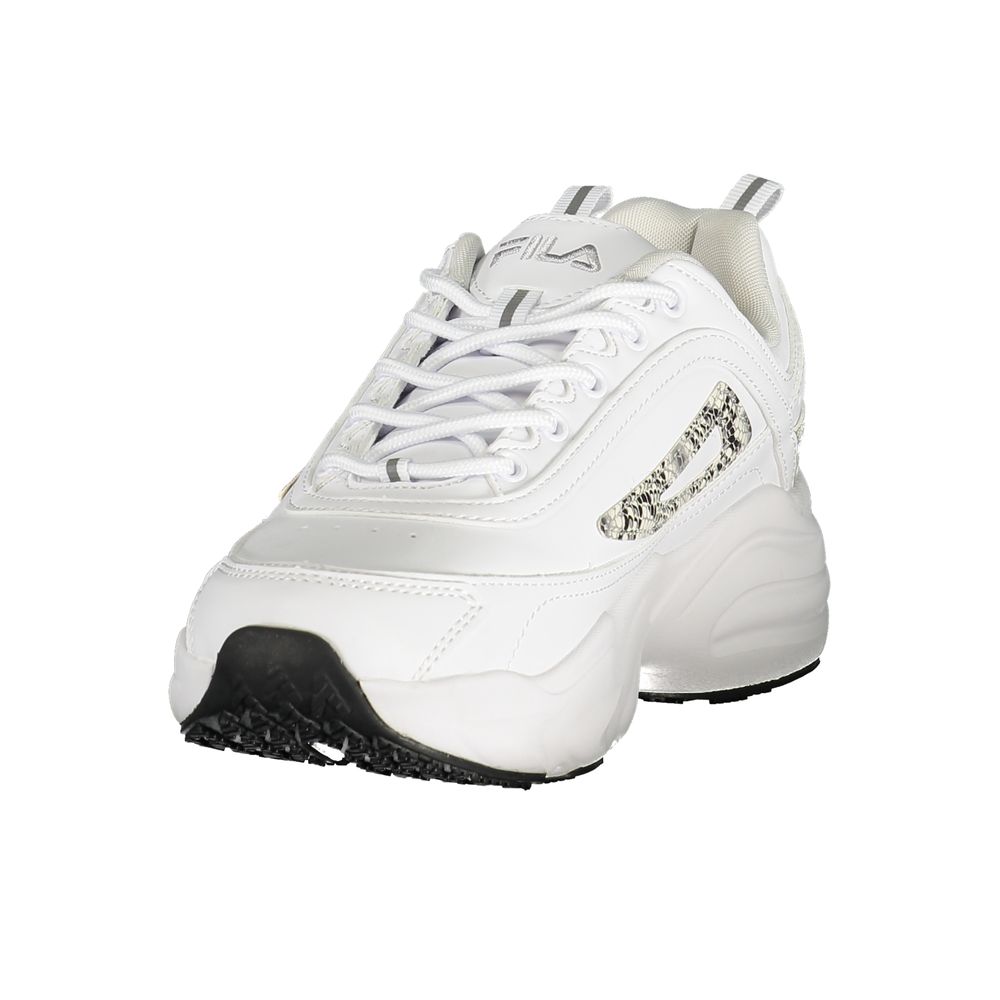 Fila White Polyester Athletic Sneakers