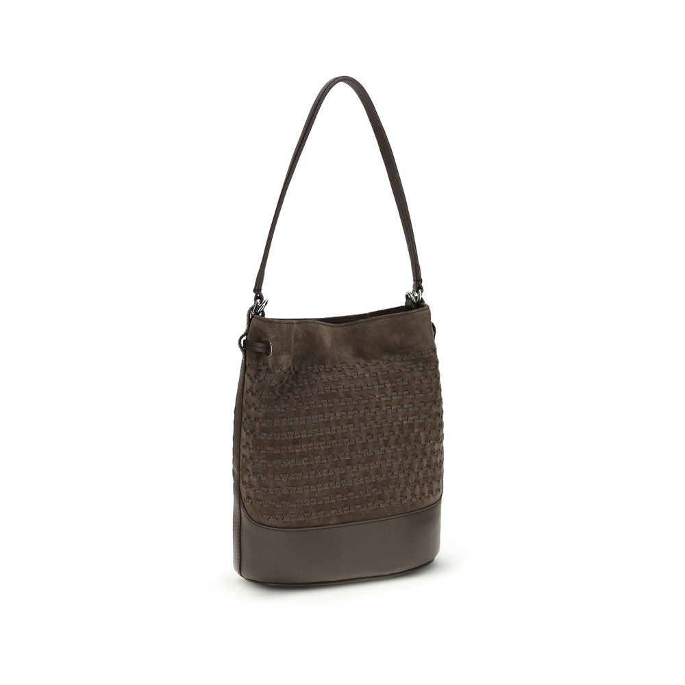 Zanellato Brown Calf Leather Bos Taurus Backet Bag