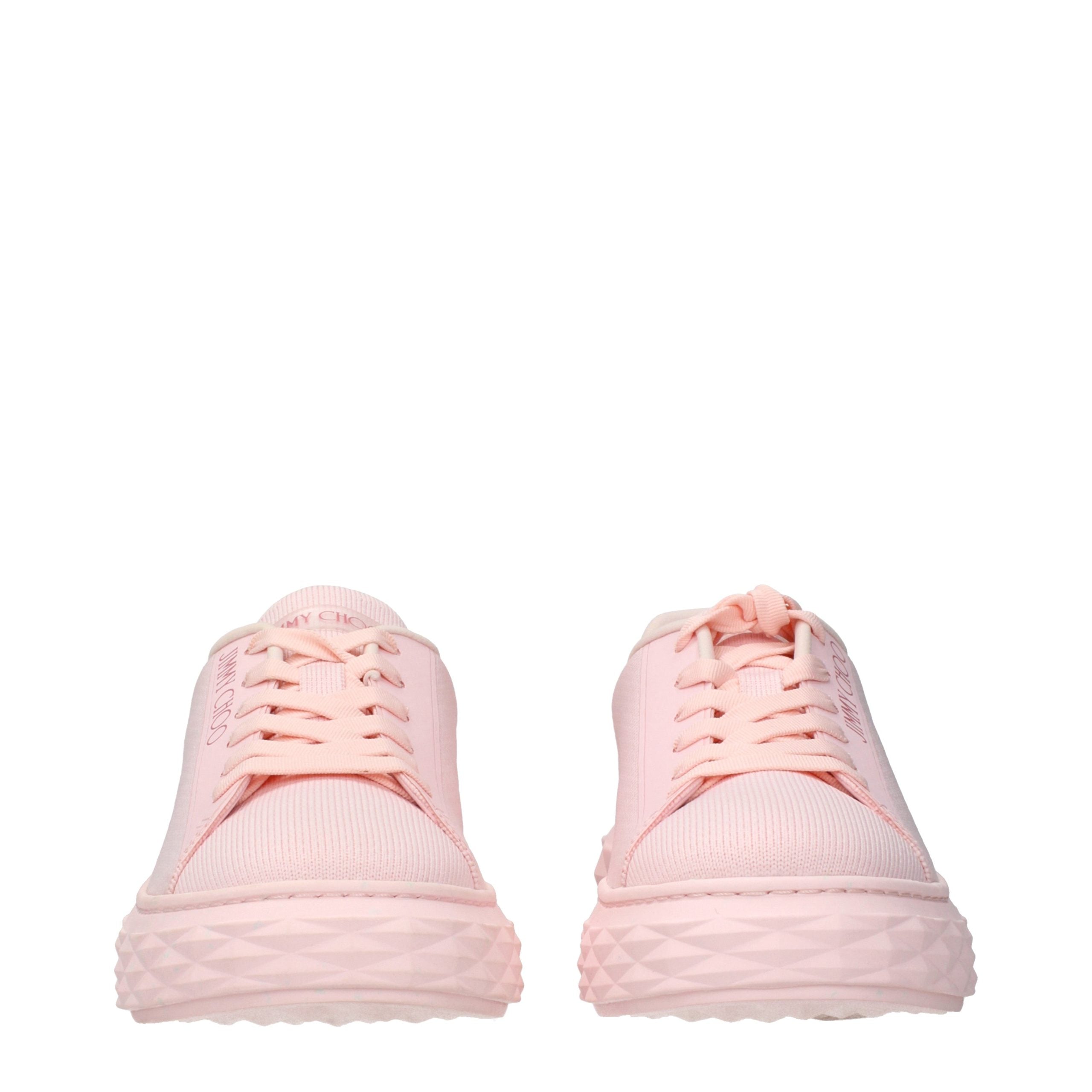 Jimmy Choo Pink Fabric Platform Sneakers