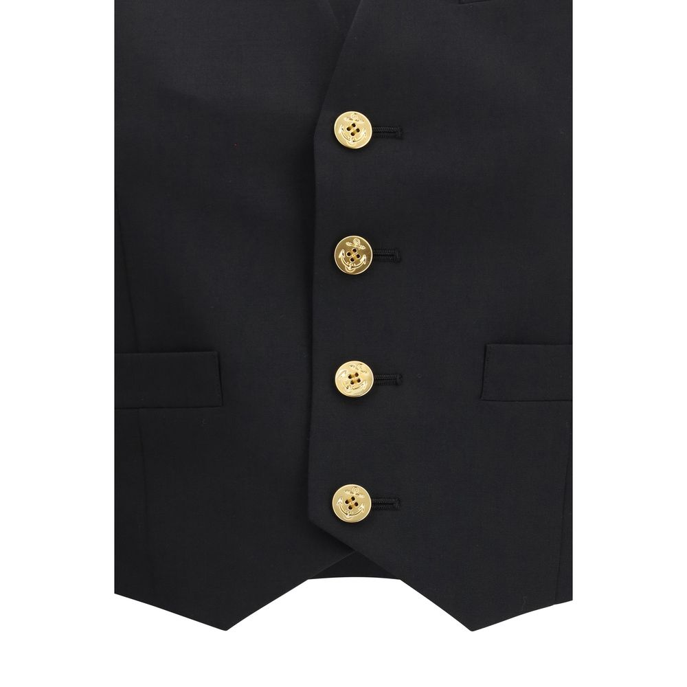 Sacai Black Polyester Waistcoat