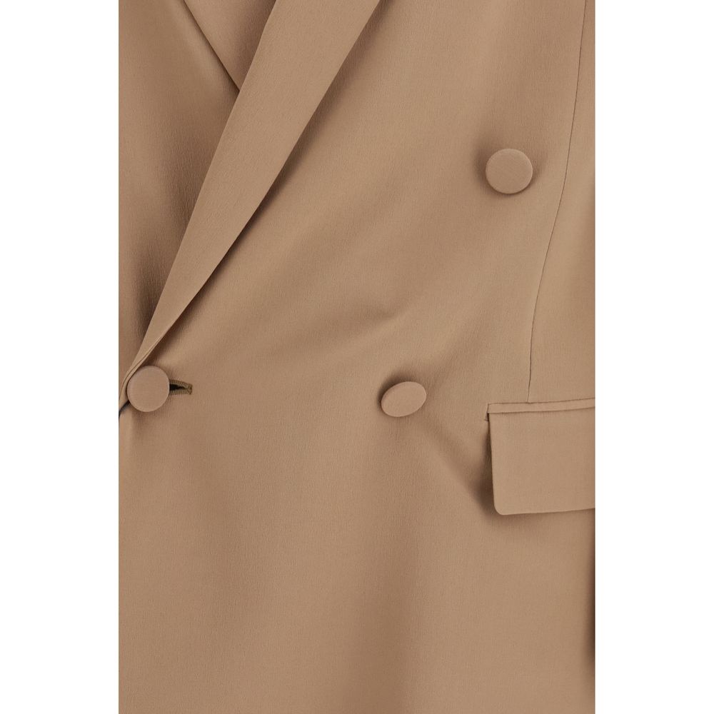 Saint Laurent Beige Silk Blazer