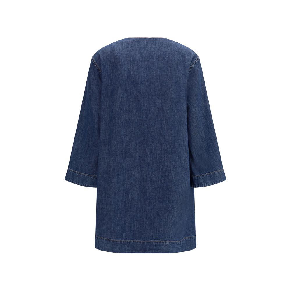 Valentino Blue Cotton Casual Dress