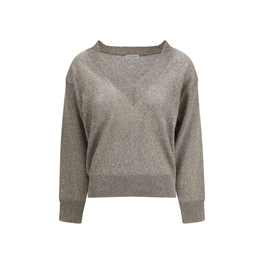 Brunello Cucinelli Brown Linen Sweatshirt