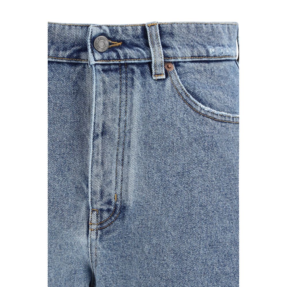 Chloé Blue Cotton Tapered Jeans