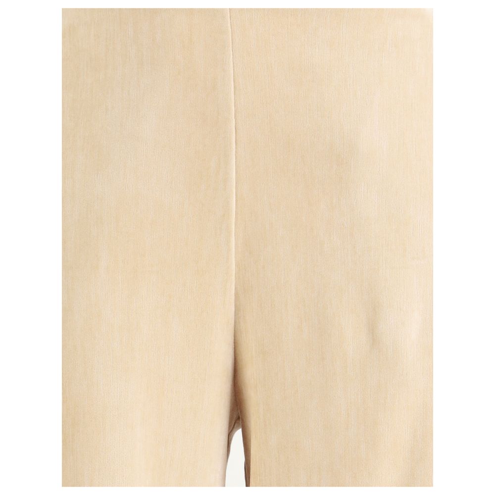 Forte_Forte Beige Cotton Casual Pants