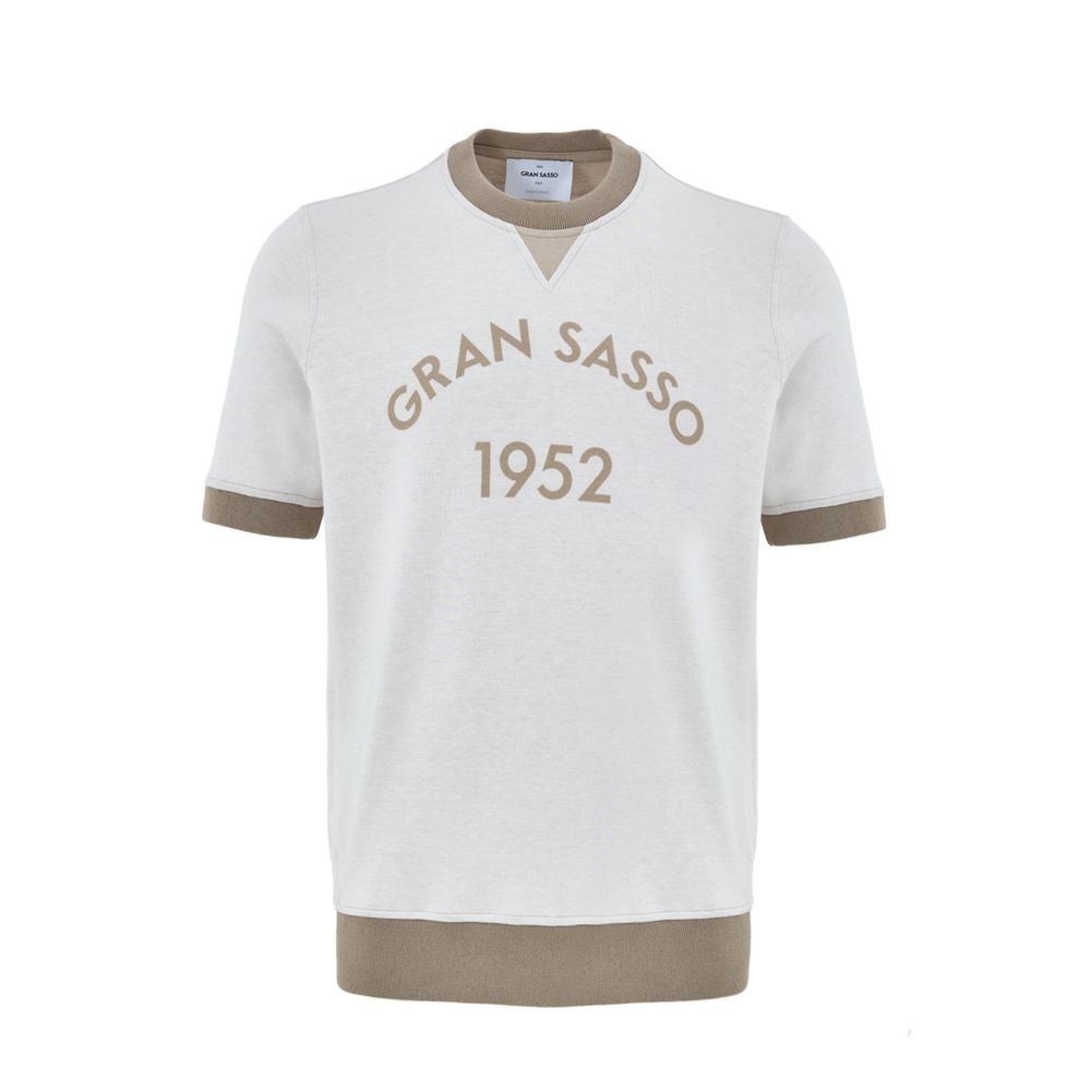 Gran Sasso White Cotton Hoodie