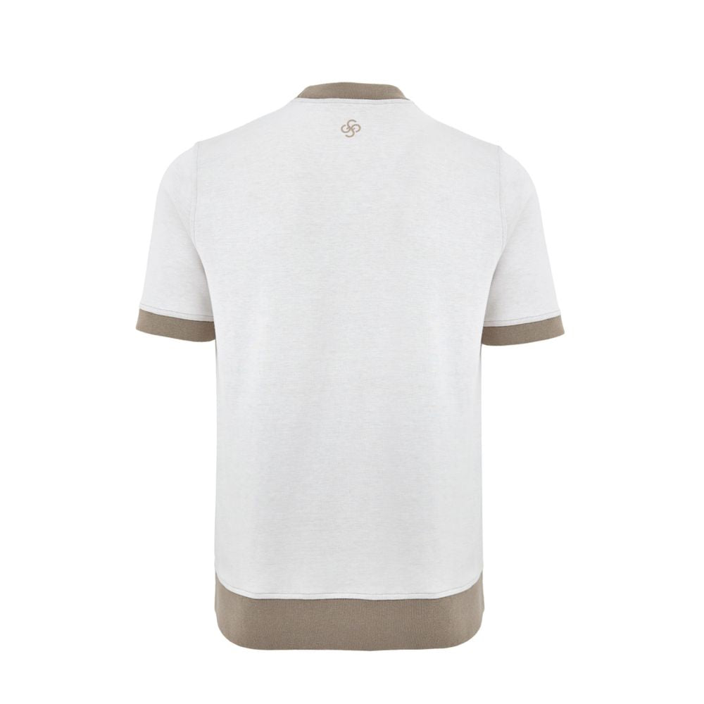 Gran Sasso White Cotton Hoodie