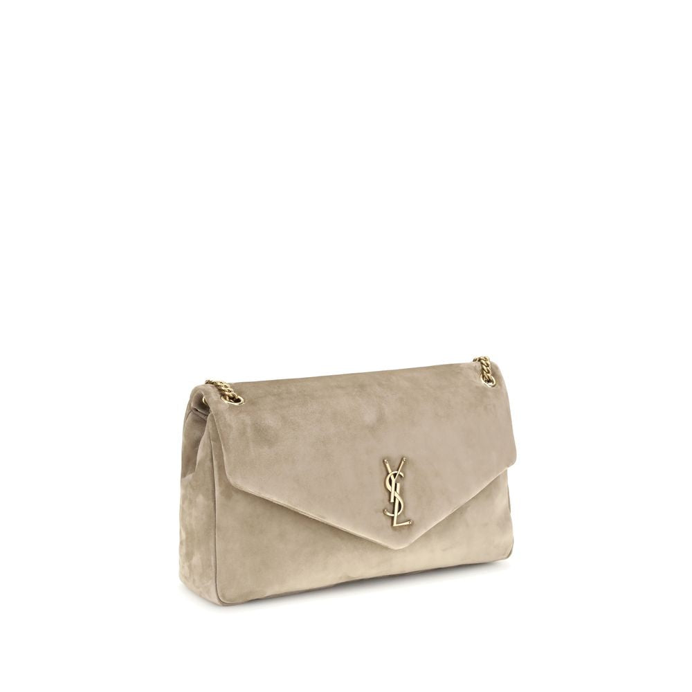 Saint Laurent Beige Calf Leather Bos Taurus Shoulder Bag