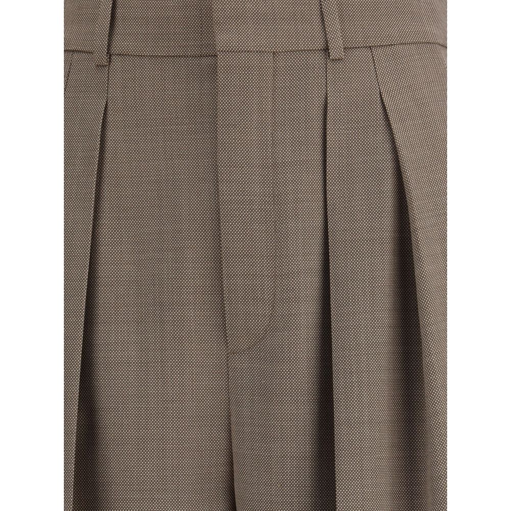 Saint Laurent Beige Wool Casual Pants