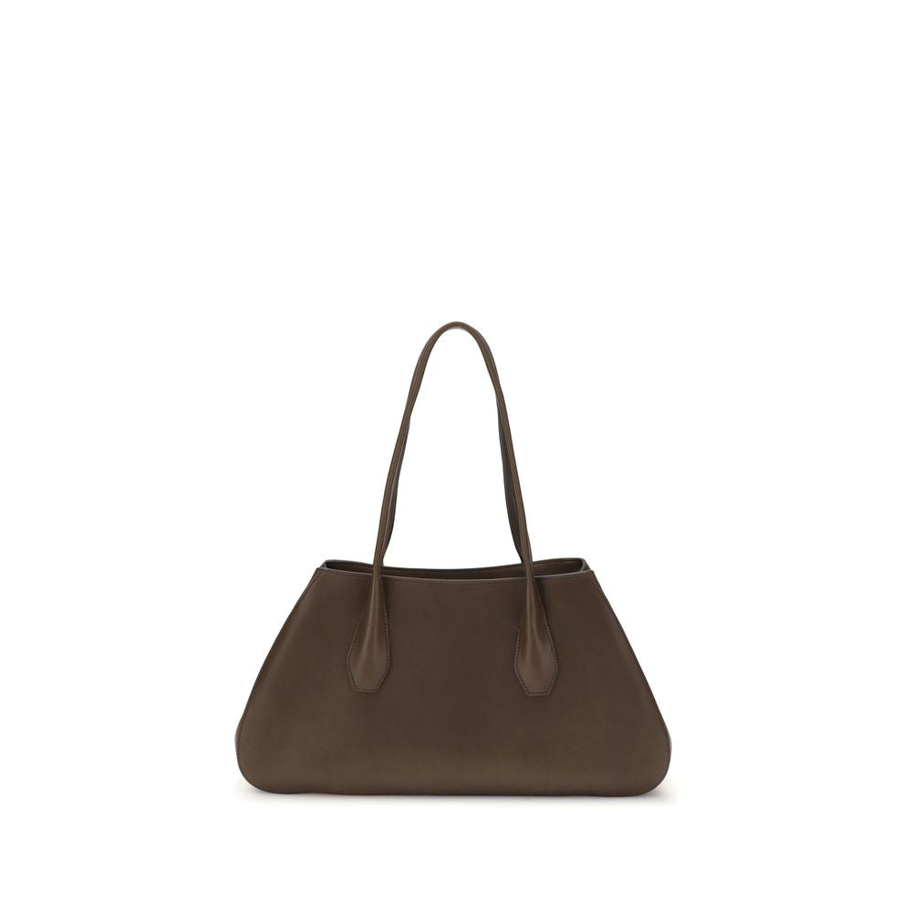 The Row Brown Calf Leather Bos Taurus Shoulder Bag