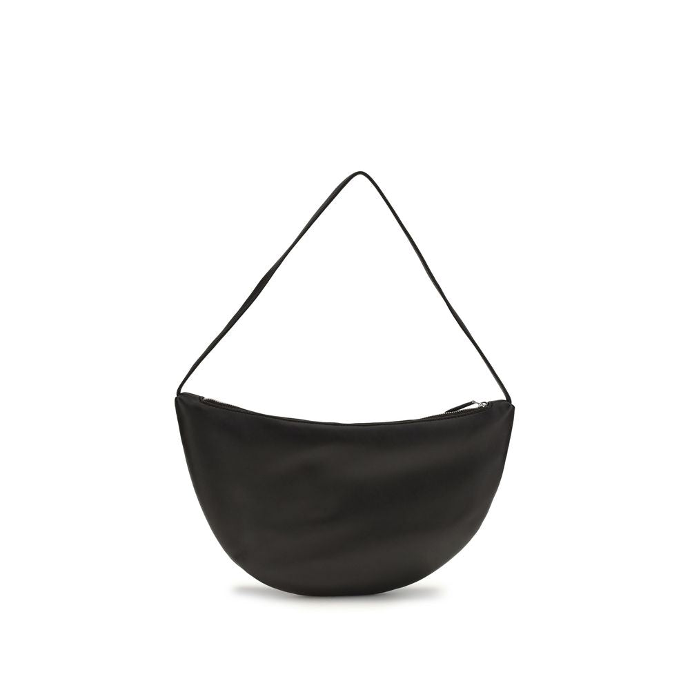 The Row Black Calf Leather Bos Taurus Shoulder Bag