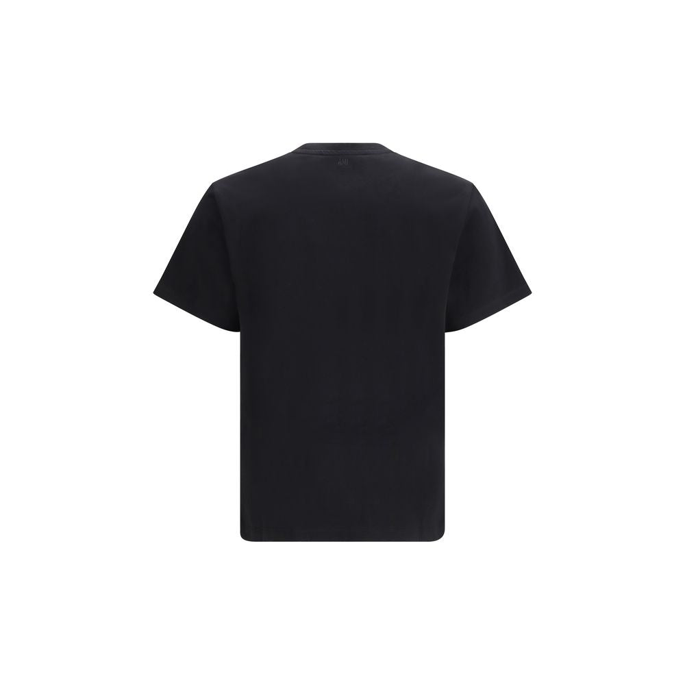 Ami Paris Black Cotton T-Shirt
