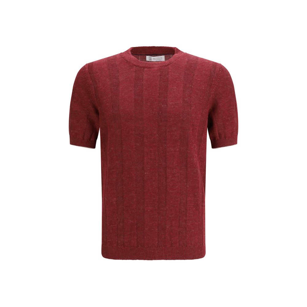 Brunello Cucinelli Multicolor Linen Shortsleeve Shirt