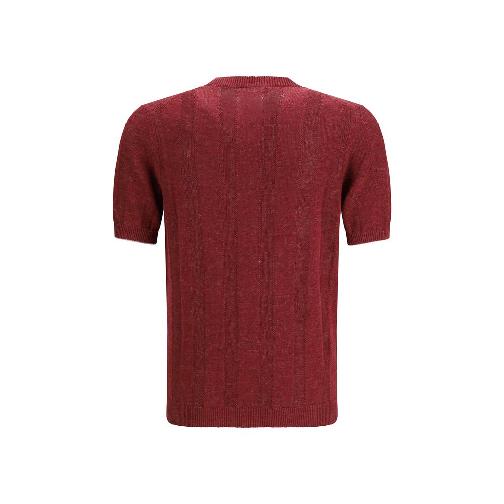 Brunello Cucinelli Multicolor Linen Shortsleeve Shirt