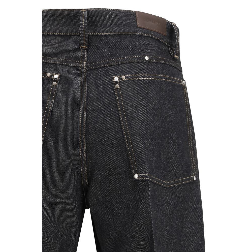Lemaire Blue Cotton Straight-Leg Jeans