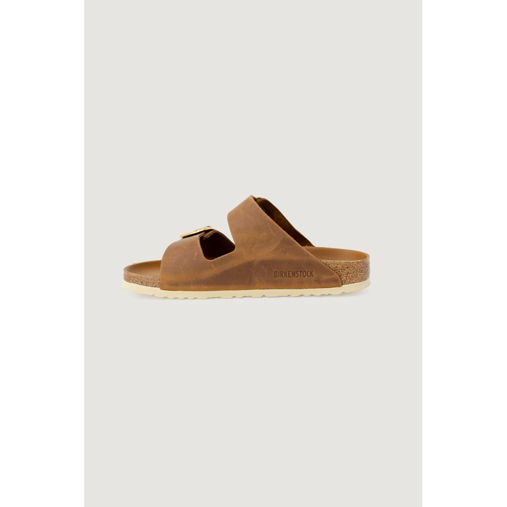 Birkenstock Brown Leather Slippers